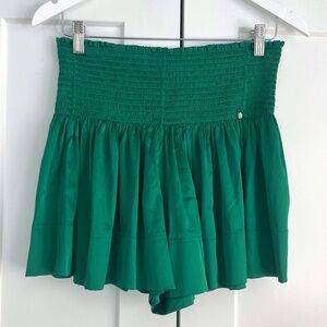 Natural Life Kelly Green Satin Skort